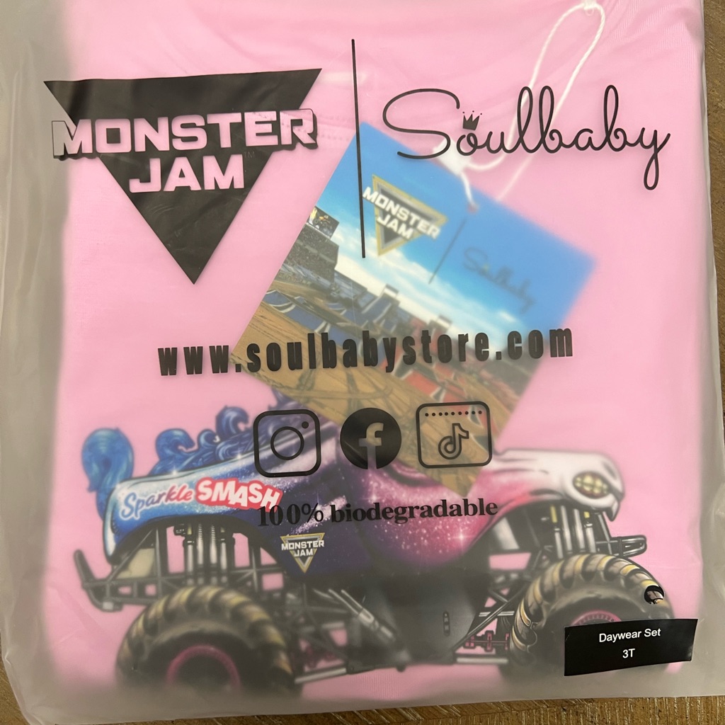 Soul Baby X Monster Jam Bamboo Sparkle Smash Set Soul Baby X Monster Jam Bamboo Sparkle Smash Set